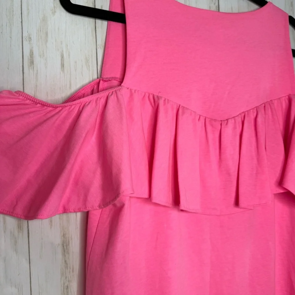 Lilly Pulitzer NWT Lyra Barbie Pink Ruffle Blouse M